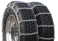 Dual Anti Skid Chains Semua Baja Konstruksi Truck Tire Chains Untuk Layanan Jalan Raya