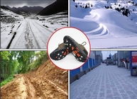 Outdoor Shoes Chain Ice Cleats 8 Paku Snow Traction Cleats Untuk Keselamatan Berjalan